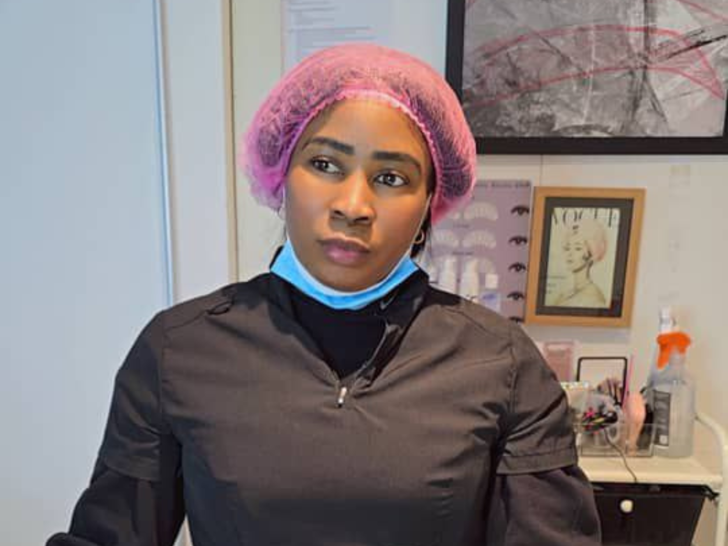 Professional beauty technician in salon